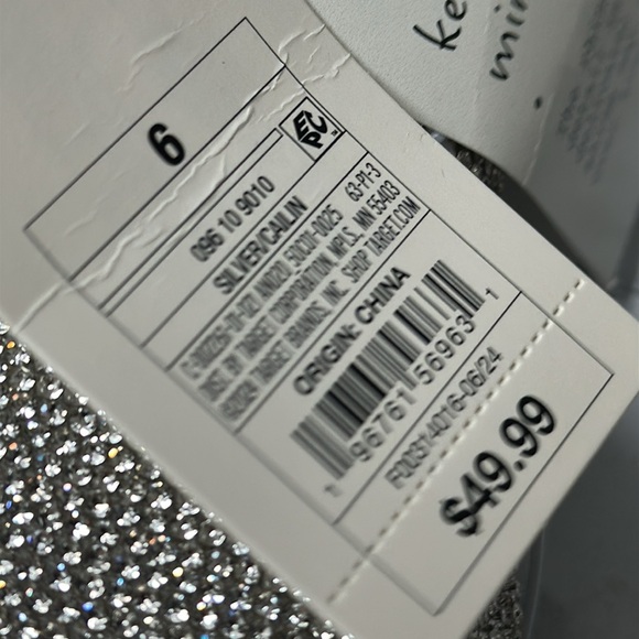 A New Day Women’s Cailin Silver Glitter Ankle Boots Size 6 - Picture 14 of 16